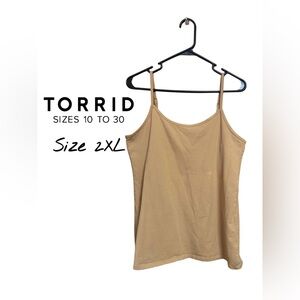 🤎 Torrid Super Soft Foxy Cami Tank • Size 2X • Neutral Layering Essential 🤎